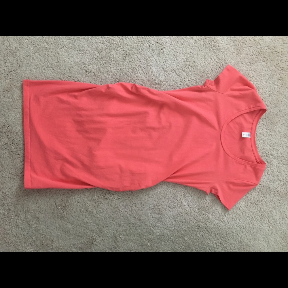 Coral Maternity T-Shirt Dress
